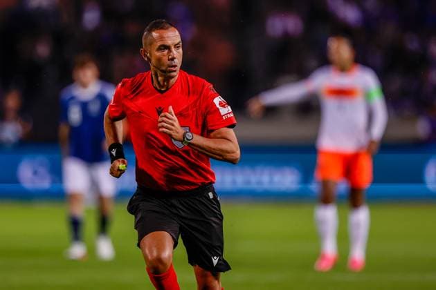 THESSALONIKI , 01-10-2026 , Toumba Stadium , season 2026 2027 , UEFA Nations League football , match between Greece and The Netherlands. picture shows Referee Marco Guida Greece - Netherlands  x207787265x Copyright: