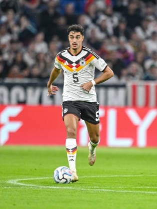 Aleksandar Pavlovic (Germany) controls the Ball during the UEFA Nations League 2026 27 group phase match between Germany and Serbia at Allianz Arena on October 1, 2026 in Munich, Germany. (Photo by Harry Langer DeFodi Images) -