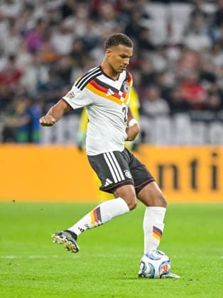 Malick Thiaw (Germany) controls the Ball during the UEFA Nations League 2026 27 group phase match between Germany and Serbia at Allianz Arena on October 1, 2026 in Munich, Germany. (Photo by Harry Langer DeFodi Images) -