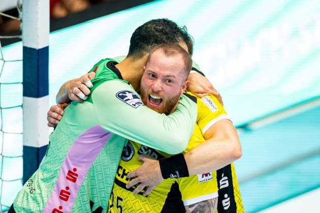 01.10.2026, GER, Handball, Maenner, Saison 26 27, Opel 1.Bl, 7.Spieltag, ThSV Eisenach - TVB Stuttgart Der TVB Stuttgart gewinnt das Auswärtsspiel in Eisenach mit 28:33 99817 Eisenach Werner-Assmann-Halle Am Sportp Thueringen Deutschland