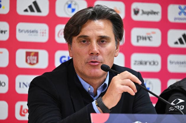 Turkiye Head Coach Montella and Arda Guler hold press conference, PK, Pressekonferenz ahead of Belgium match LIEGE, BELGIUM - OCTOBER 1: Turkiye national football team head coach Vincenzo Montella and national player Arda Guler (not seen) hold a joint press conference at the Maurice Dufrasne Stadium ahead of their UEFA Nations League League A Group 1 match against Belgium in Liege, Belgium on October 1, 2026. Dursun Aydemir Anadolu Liege Belgium. Editorial use only. Please get in touch for any other usage.  Copyright: x2026xAnadoluxDursunxAydemirx