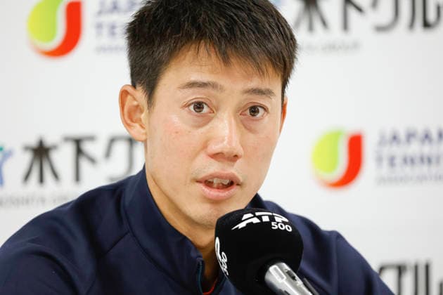 October 1, 2026, Tokyo, Japan: Kei Nishikori (Japan) speaks during a press conference, PK, Pressekonferenz after his match against Frances Tiafoe (USA) for the Kinoshita Group Japan Open Tennis Championships at Ariake Colosseum in Tokyo. The tournament runs from September 29 to October 6. Tennis 2026: Kei Nishikori Press Conference  - ZUMAm191 20261001_aap_m191_072 Copyright: xRodrigoxReyesxMarinx