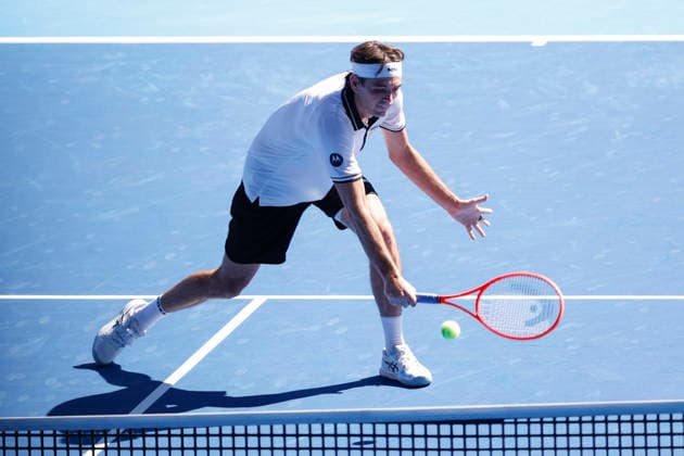 October 1, 2026, Tokyo, Japan: Taylor Fritz (USA) returns a shot against Jaume Munar (Spain) during their Round of 32 match at the Kinoshita Group Japan Open Tennis Championships at Ariake Colosseum in Tokyo. The tournament runs from September 29 to October 6. Munar won 6(7)-7(9), 6-4, 6-3. Tennis 2026: Taylor Fritz Battles Jaume Munar In Japan Open  - ZUMAm191 20261001_aap_m191_015 Copyright: xRodrigoxReyesxMarinx