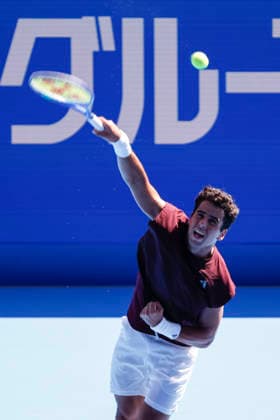 October 1, 2026, Tokyo, Japan: Jaume Munar (Spain) serves against Taylor Fritz (USA) during their Round of 32 match at the Kinoshita Group Japan Open Tennis Championships at Ariake Colosseum in Tokyo. The tournament runs from September 29 to October 6. Munar won 6(7)-7(9), 6-4, 6-3. Tennis 2026: Taylor Fritz Battles Jaume Munar In Japan Open  - ZUMAm191 20261001_aap_m191_016 Copyright: xRodrigoxReyesxMarinx