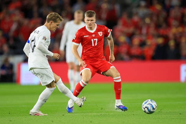 Wales v Denmark UEFA Nations League Martin Odegaard Of Norway during the UEFA Nations League Group D match at the Cardiff City Stadium, Cardiff 01 10 2026 UK Newspapers OUT Copyright: xGeraintxNicholasx FIL-24019-0027