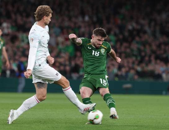 Ireland s Ryan Manning Republic of Ireland v Austria, UEFA Nations League, League B - Group 3, International Football, Aviva Stadium, Dublin, Ireland - 01 Oct 2026Dublin Aviva Stadium Ireland  Copyright: xLorrainexO Sullivan Shutterstockx 17178960ab