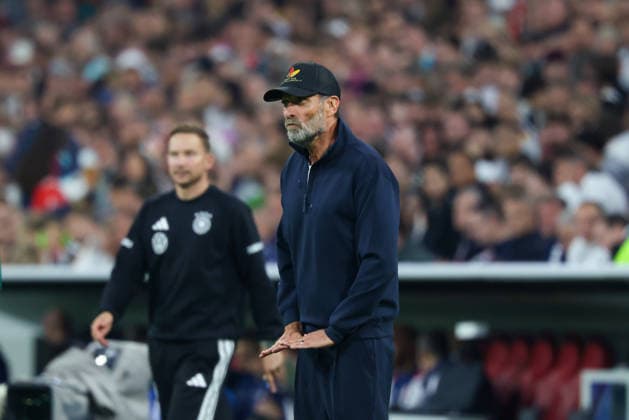 Juergen Klopp (Deutschland, Bundestrainer) gestikuliert, Mimik, Gestik, GER, Deutschland vs. Serbien, Fussball, UEFA Nations League, 3. Spieltag, Saison 2026 2027, 01.10.2026, GER, Deutschland vs. Serbien, Fussball, UEFA Nations League, 3. Spieltag, Saison 2026 2027, 01.10.2026 Muenchen Copyright: xEibner-Pressefoto JennixMaulx EP_JML