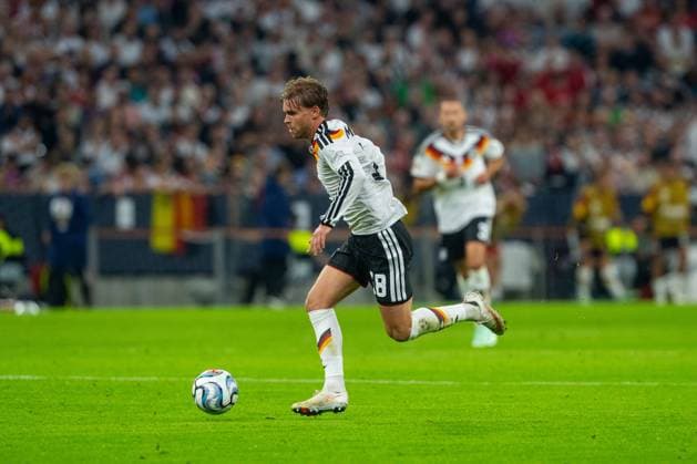 Fußball, Herren, Saison 2026 27, UEFA Nations League (Liga A, Gruppe 2, 3. Spieltag) in München, Deutschland - Serbien, Maximilian Mittelstädt (Deutschland), 01.10.2026, Copyright: xMatthiasxKochx