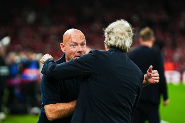 Brian Riemer (Dänemark, Trainer), Jorge Jesus (Portugal, Trainer) DEN, Dänemark vs. Portugal, Fußball, UEFA Nations League A, Gruppe 4, Spieltag 03, Saison 2026 2027, 01.10.2026 DEN, Dänemark vs. Portugal, Fußball, UEFA Nations League A, Gruppe 4, Spieltag 03, Saison 2026 2027, 01.10.2026 Kopenhagen Copyright: xEibner-Pressefoto MarcelxvonxFehrnx EP_MFN