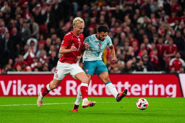 Tor zum 1:2 Goncalo Ramos (Portugal, 09) DEN, Dänemark vs. Portugal, Fußball, UEFA Nations League A, Gruppe 4, Spieltag 03, Saison 2026 2027, 01.10.2026 DEN, Dänemark vs. Portugal, Fußball, UEFA Nations League A, Gruppe 4, Spieltag 03, Saison 2026 2027, 01.10.2026 Kopenhagen Copyright: xEibner-Pressefoto MarcelxvonxFehrnx EP_MFN