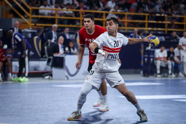Zamalek V Al Ahly - 19th IHF Men s Club World Championship, WM, Weltmeisterschaft 2026 - Bronze Medal Match Abdelrhman Aly of Zamalek plays during the 19th IHF Men s Club World Championship 2026 bronze medal match between Zamalek and Al Ahly at the New Administrative Capital Covered Hall on October 1, 2026. New Cairo -New Capital Egypt  Copyright: xAymanxArefx originalFilename:aref-notitle261001_npjgM.jpg