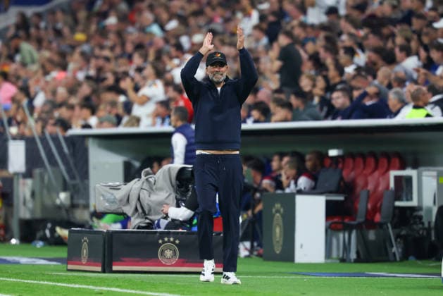 Juergen Klopp (Deutschland, Bundestrainer) applaudiert, Emotionen, GER, Deutschland vs. Serbien, Fussball, UEFA Nations League, 3. Spieltag, Saison 2026 2027, 01.10.2026, GER, Deutschland vs. Serbien, Fussball, UEFA Nations League, 3. Spieltag, Saison 2026 2027, 01.10.2026 Muenchen Copyright: xEibner-Pressefoto JennixMaulx EP_JML