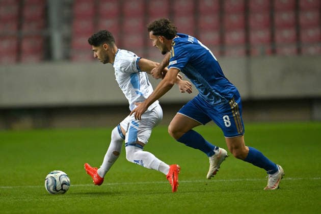 SOCCER - UEFA Nations League - Israel vs. Kosovo Photo by IPA ABACAPRESS.COM89189665 - Manor Solomon (Israel) vs. Valmir Matoshi (Kosovo) during the Nations League, Matchday 3, League B Group B3, between Israel and Kosovo on October 1, 2026, at Nagyerdei Stadium in Debrecen, Hungary Haifa Israel  Copyright: xIPAxSport ABACAx