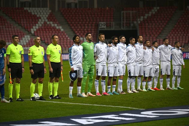 SOCCER - UEFA Nations League - Israel vs. Kosovo Photo by IPA ABACAPRESS.COM89189491 - The Kosovo national team, Nationalteam during the Nations League phase, Matchday 3, League B Group B3, in the match between Israel and Kosovo on October 1, 2026, at Nagyerdei Stadium in Debrecen, Hungary Haifa Israel  Copyright: xIPAxSport ABACAx