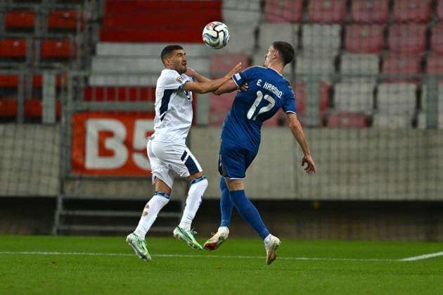 SOCCER - UEFA Nations League - Israel vs. Kosovo Photo by IPA ABACAPRESS.COM89189840 - Liel Abada (Israel) against Ermal Krasniqi (Kosovo) during the Nations League, Matchday 3, League B Group B3, between Israel and Kosovo on October 1, 2026, at Nagyerdei Stadium in Debrecen, Hungary Haifa Israel  Copyright: xIPAxSport ABACAx