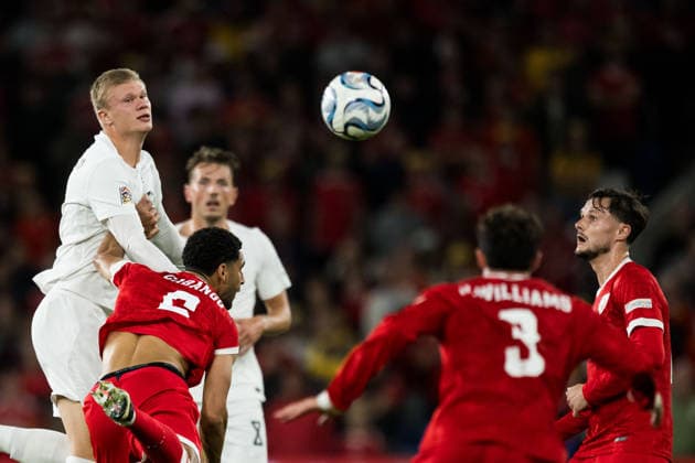 261001 Erling Braut Haaland of Norway during the Nations League football match between Wales and Norway on October 1, 2026 in Cardiff. Photo: Vegard Grott BILDBYRAN kod VG VG1015 bbeng fotboll football soccer fotball nations league landskamp norge norway walesbbeng fotboll football soccer fotball nations league landskamp norge norway wales Copyright: VEGARDxGRoTT BB261001VG058