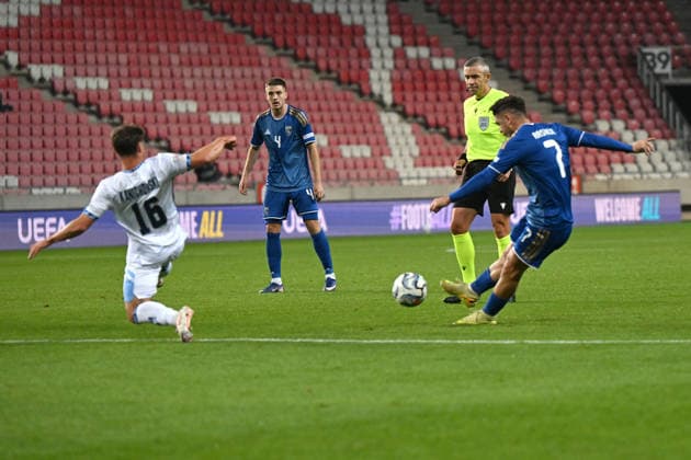 SOCCER - UEFA Nations League - Israel vs. Kosovo Photo by IPA ABACAPRESS.COM89192453 - Milot Rashica (Kosovo) during the Nations League, Matchday 3, League B Group B3, between Israel and Kosovo on October 1, 2026, at Nagyerdei Stadium in Debrecen, Hungary Haifa Israel  Copyright: xIPAxSport ABACAx