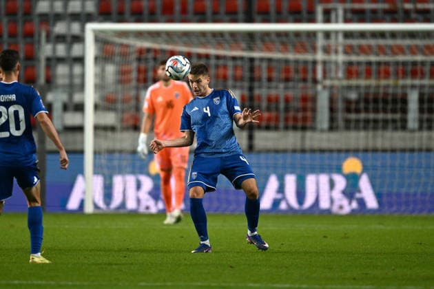 SOCCER - UEFA Nations League - Israel vs. Kosovo Photo by IPA ABACAPRESS.COM89192448 - Ilir Krasniqi (Kosovo) during the Nations League phase, Matchday 3, League B Group B3, between Israel and Kosovo on October 1, 2026, at Nagyerdei Stadium in Debrecen, Hungary Haifa Israel  Copyright: xIPAxSport ABACAx