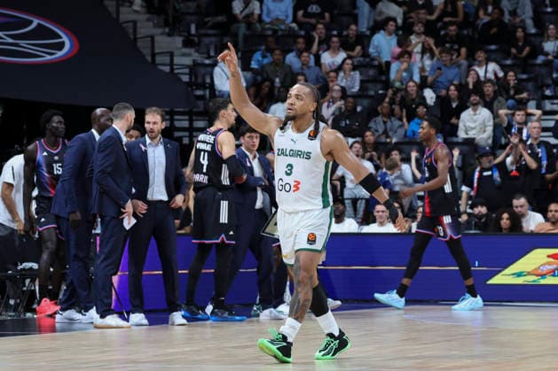 BASKET BALL : Paris Basket Vs Zalgiris Kaunas - Euroligue - 01 10 2026 Carsen Edwards (Zalgiris Kaunas) ParisFrance  Copyright: xMichaelxBaucherx