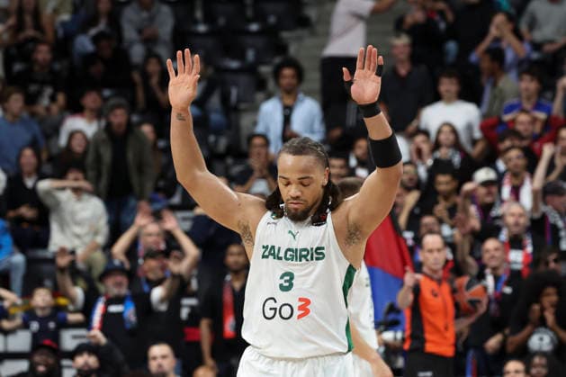 BASKET BALL : Paris Basket Vs Zalgiris Kaunas - Euroligue - 01 10 2026 Carsen Edwards (Zalgiris Kaunas) ParisFrance  Copyright: xMichaelxBaucherx