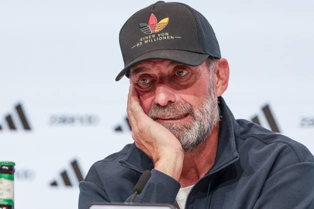 Cheftrainer Juergen Klopp (Deutschland) auf der Pressekonferenz nach dem Heimsieg, Deutschland vs. Serbien, Fussball, DFL, DFB, UEFA Nations League, Saison 2026 2027, Gruppenphase, Gruppe B, Spieltag 3 von 6, 01.10.2026 Muenchen Bayern Deutschland