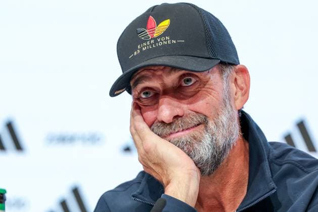 Cheftrainer Juergen Klopp (Deutschland) auf der Pressekonferenz nach dem Heimsieg, Deutschland vs. Serbien, Fussball, DFL, DFB, UEFA Nations League, Saison 2026 2027, Gruppenphase, Gruppe B, Spieltag 3 von 6, 01.10.2026 Muenchen Bayern Deutschland