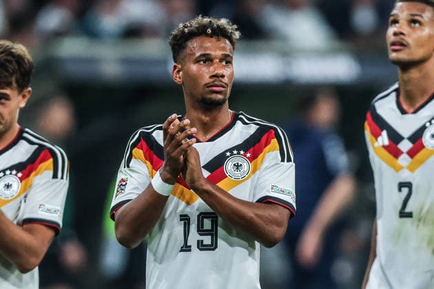 Fussball, UEFA Nations League Saison 2026 2027 Gruppe A2 - 3.Spieltag Deutschland - Serbien 01.10.2026, Allianz Arena Karim Adeyemi (Deutschland, 19) München Allianz Arena Bayern Deutschland