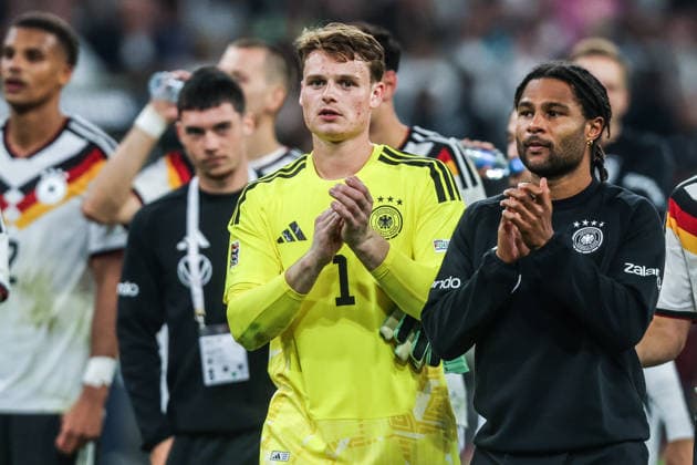 Fussball, UEFA Nations League Saison 2026 2027 Gruppe A2 - 3.Spieltag Deutschland - Serbien 01.10.2026, Allianz Arena Jonas Urbig (Deutschland, 1) München Allianz Arena Bayern Deutschland