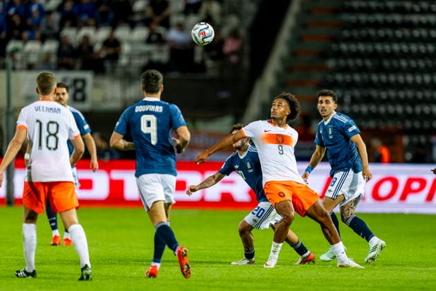 THESSALONIKI - Nederland forward Joshua Zirkzee during the UEFA Nations League match between Griekenland and Nederland at Toumba Stadion on 1 October 2026 in Thessaloniki, Griekenland. (Photo by DeFodi Images) -