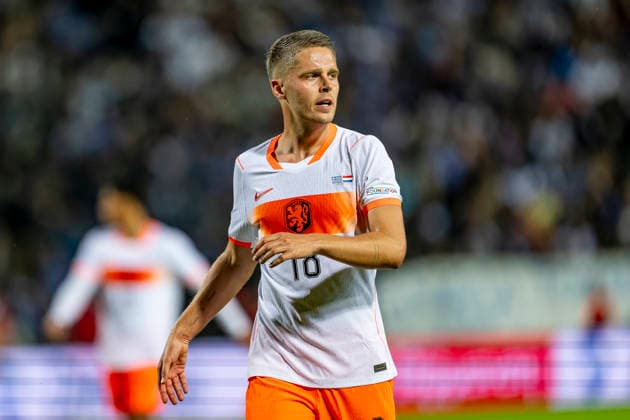 THESSALONIKI - Nederland midfielder Joey Veerman during the UEFA Nations League match between Griekenland and Nederland at Toumba Stadion on 1 October 2026 in Thessaloniki, Griekenland. (Photo by DeFodi Images) -