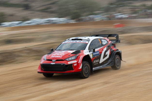 FIA WRC, Motorsport Rallye, WM 2026: Rally Italia Sardegna - Day 1 Sami Pajari (FIN) and Marko Salminen (FIN) on a Toyota GR Yaris Rally1 in action during the FIA WRC RALY ITALIA SARDEGNA in Alghero, Italy on 1-4 October, 2026. Algero Sardinia Italy  Copyright: xFedericoxManonix originalFilename:manoni-rallyita261001_np03P.jpg