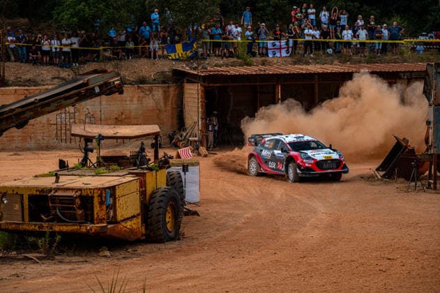 FIA WRC, Motorsport Rallye, WM 2026: Rally Italia Sardegna - Day 1 Martins Sesks (LAT) and Renars Francis (LAT) on a Ford Puma Rally1 in action during the FIA WRC RALY ITALIA SARDEGNA in Alghero, Italy on 1-4 October, 2026. Algero Sardinia Italy  Copyright: xFedericoxManonix originalFilename:manoni-rallyita261001_np7OM.jpg