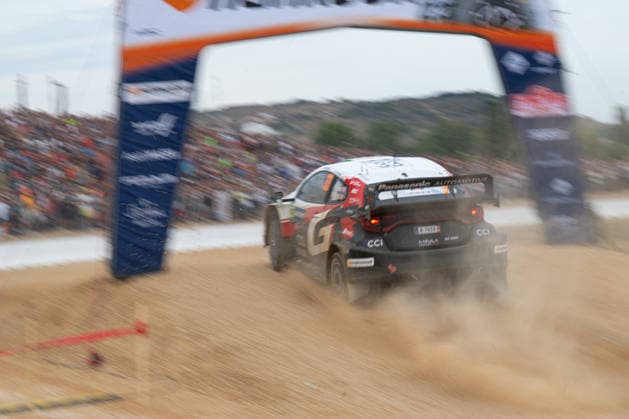 FIA WRC, Motorsport Rallye, WM 2026: Rally Italia Sardegna - Day 1 Elfyn Evans (GBR) and Scott Martin (GBR) on a Toyota GR Yaris Rally1 in action during the FIA WRC RALY ITALIA SARDEGNA in Alghero, Italy on 1-4 October, 2026. Algero Sardinia Italy  Copyright: xFedericoxManonix originalFilename:manoni-rallyita261001_npHHR.jpg