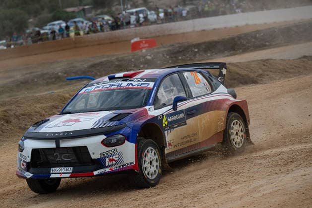 FIA WRC, Motorsport Rallye, WM 2026: Rally Italia Sardegna - Day 1 Leo Rossel (FRA) and Guillaume Mercoiret (FRA) on a Lancia Ypsilon HF Rally2Leo Rossel (FRA) and Guillaume Mercoiret (FRA) on a Lancia Ypsilon HF Rally2 in action during the FIA WRC RALY ITALIA SARDEGNA in Alghero, Italy on 1-4 October, 2026. Algero Sardinia Italy  Copyright: xFedericoxManonix originalFilename:manoni-rallyita261001_npigJ.jpg