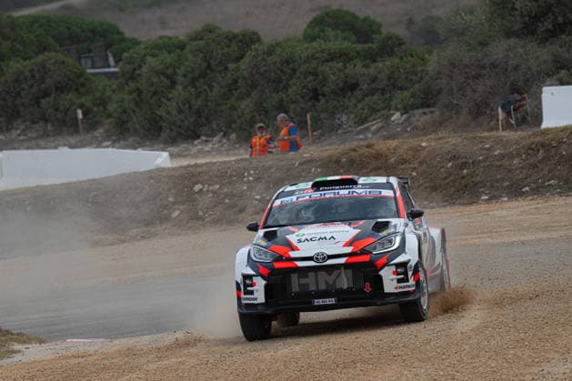 FIA WRC, Motorsport Rallye, WM 2026: Rally Italia Sardegna - Day 1 Matteo Fontana (ITA) and Alessandro Arnaboldi (ITA) on a Toyota GR Yaris Rally2 in action during the FIA WRC RALY ITALIA SARDEGNA in Alghero, Italy on 1-4 October, 2026. Algero Sardinia Italy  Copyright: xFedericoxManonix originalFilename:manoni-rallyita261001_npJUw.jpg