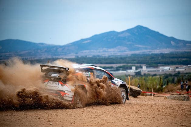 FIA WRC, Motorsport Rallye, WM 2026: Rally Italia Sardegna - Day 1 Matteo Fontana (ITA) and Alessandro Arnaboldi (ITA) on a Toyota GR Yaris Rally2 in action during the FIA WRC RALY ITALIA SARDEGNA in Alghero, Italy on 1-4 October, 2026. Algero Sardinia Italy  Copyright: xFedericoxManonix originalFilename:manoni-rallyita261001_nprqW.jpg