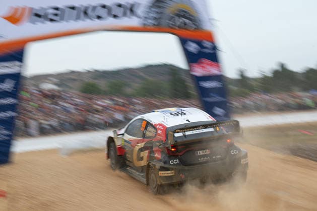 FIA WRC, Motorsport Rallye, WM 2026: Rally Italia Sardegna - Day 1 Oliver Solberg (SWE) and Elliott Edmondson (GBR) on a Toyota GR Yaris Rally1 in action during the FIA WRC RALY ITALIA SARDEGNA in Alghero, Italy on 1-4 October, 2026. Algero Sardinia Italy  Copyright: xFedericoxManonix originalFilename:manoni-rallyita261001_npUnT.jpg