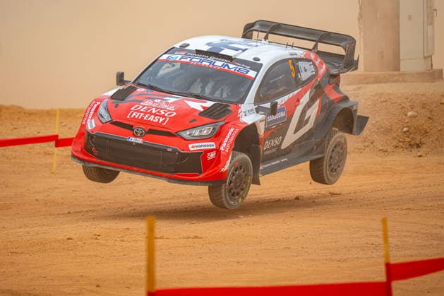 FIA WRC, Motorsport Rallye, WM 2026: Rally Italia Sardegna - Day 1 Sami Pajari (FIN) and Marko Salminen (FIN) on a Toyota GR Yaris Rally1 in action during the FIA WRC RALY ITALIA SARDEGNA in Alghero, Italy on 1-4 October, 2026. Algero Sardinia Italy  Copyright: xFedericoxManonix originalFilename:manoni-rallyita261001_npWAb.jpg
