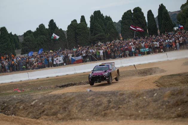 FIA WRC, Motorsport Rallye, WM 2026: Rally Italia Sardegna - Day 1 Fabio Schwarz (GER) and Axel Coronado (ESP) on a Toyota GR Yaris Rally2 in action during the FIA WRC RALY ITALIA SARDEGNA in Alghero, Italy on 1-4 October, 2026. Algero Sardinia Italy  Copyright: xFedericoxManonix originalFilename:manoni-rallyita261001_npZpM.jpg