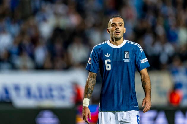 THESSALONIKI - Griekenland midfielder Dimitris Kourbelis during the UEFA Nations League match between Griekenland and Nederland at Toumba Stadion on 1 October 2026 in Thessaloniki, Griekenland. (Photo by DeFodi Images) -