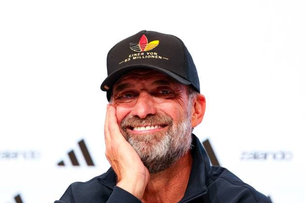 Cheftrainer Juergen Klopp (Deutschland) auf der Pressekonferenz nach dem Heimsieg, Deutschland vs. Serbien, Fussball, DFL, DFB, UEFA Nations League, Saison 2026 2027, Gruppenphase, Gruppe B, Spieltag 3 von 6, 01.10.2026 Muenchen Bayern Deutschland