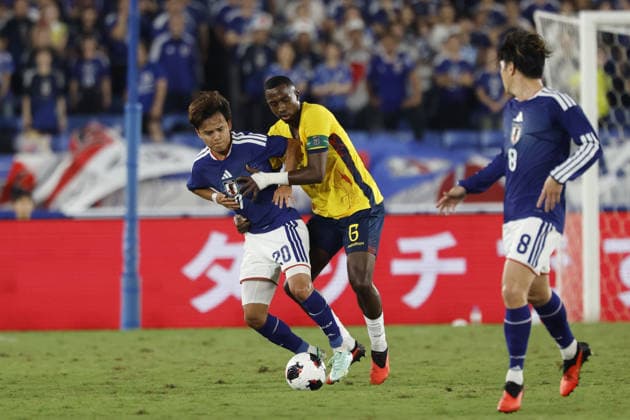 Takefusa Kubo (JPN), William PACHO (ECU), OCTOBER 1, 2026 Soccer : KIRIN Cup 2026 match between Japan 0-0 (PK 5-4) Ecuador at International Stadium Yokohama, Kanagawa, Japan. Noxthirdxpartyxsales  aflo_352419171 ATSUSHIxTOKUMARUx