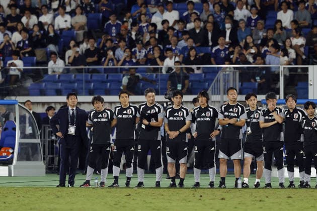 Hajime Moriyasu head coach (JPN), Japan team group, Mannschaftsbild, Totale OCTOBER 1, 2026 Soccer : KIRIN Cup 2026 match between Japan 0-0 (PK 5-4) Ecuador at International Stadium Yokohama, Kanagawa, Japan. Noxthirdxpartyxsales  aflo_352419186 ATSUSHIxTOKUMARUx