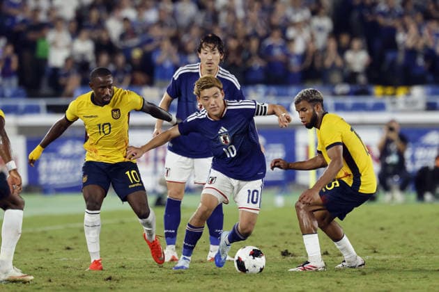 Ritsu Doan (JPN), John YEBOAH (ECU), OCTOBER 1, 2026 Soccer : KIRIN Cup 2026 match between Japan 0-0 (PK 5-4) Ecuador at International Stadium Yokohama, Kanagawa, Japan. Noxthirdxpartyxsales  aflo_352419226 ATSUSHIxTOKUMARUx