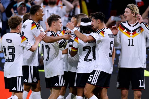 BISCHOF Tom Team Deutschland jubelt nach seinem Tor zum 1 : 0 UEFA Nations League Saison 2026 - 2027 Spiel Deutschland - Serbien 2 : 0 01.10.2026 Muenchen DFL REGULATIONS PROHIBIT ANY USE OF PHOTOGRAPHS as IMAGE SEQUENCES and or QUASI-VIDEO Copyright: xLacixPerenyix