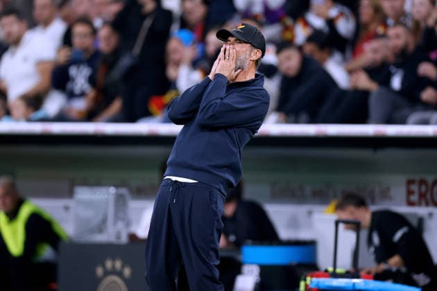 KLOPP Juergen Bundestrainer Team Deutschland UEFA Nations League Saison 2026 - 2027 Spiel Deutschland - Serbien 2 : 0 01.10.2026 Muenchen DFL REGULATIONS PROHIBIT ANY USE OF PHOTOGRAPHS as IMAGE SEQUENCES and or QUASI-VIDEO Copyright: xLacixPerenyix
