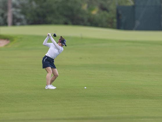 October 1, 2026, Honolulu, Hawaii, USA: YUNA NISHIMURA, winner of the Walmart NW Arkansas Championship, hits an approach shot on the 6th fairway at the 2026 Lotte Championship at Hoakalei Country Club, Ewa Beach, Hawaii, USA. Honolulu USA - ZUMAm310 20261001_zsp_m310_019 Copyright: xElliotxMilesx