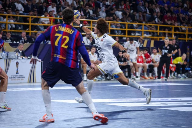 Barcelona v Veszprem - 19th IHF Men s Club World Championship, WM, Weltmeisterschaft 2026 - Final Ali Zeinelabedin Ali Ismail Mohamed, known as Ali Zein, of Veszprem, during the final match of the 19th IHF Men s Club World Championship 2026 between Barcelona and Veszprem at the New Administrative Capital Covered Hall on October 1, 2026. New Cairo -New Capital Egypt  Copyright: xAymanxArefx originalFilename:aref-notitle261001_npuNb.jpg