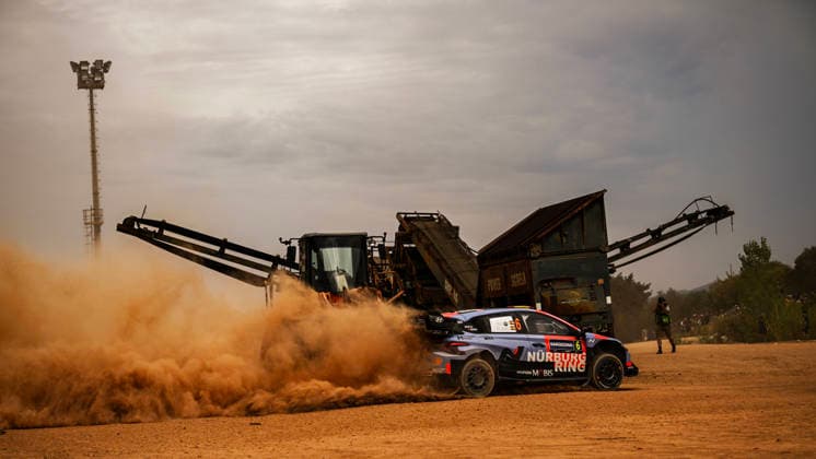 FIA WRC, Motorsport Rallye, WM Rally Italia Sardegna 2026 Dani Sordo and co-driver Patricia Saiz of the Hyundai Shell Mobis World Rally Team drive their Hyundai i20 N Rally1 during shakedown at the FIA World Rally Championship WRC Rally Italia Sardegna in Alghero, Sardinia, Italy, on October 1, 2026. Alghero Sardinia Italy  Copyright: xLucaxBarsalix originalFilename:barsali-notitle261001_npGuC.jpg