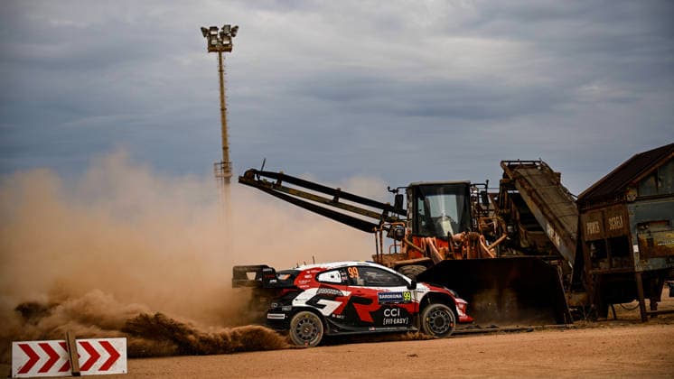 FIA WRC, Motorsport Rallye, WM Rally Italia Sardegna 2026 Driver Oliver Solberg and co-driver Elliott Edmondson of Team Toyota Gazoo Racing WRT drive the Toyota GR Yaris Rally1 during shakedown at the FIA World Rally Championship WRC Rally Italia Sardegna in Alghero, Sardinia, Italy, on October 1, 2026. Alghero Sardinia Italy  Copyright: xLucaxBarsalix originalFilename:barsali-wrcrally261001_npSIK.jpg
